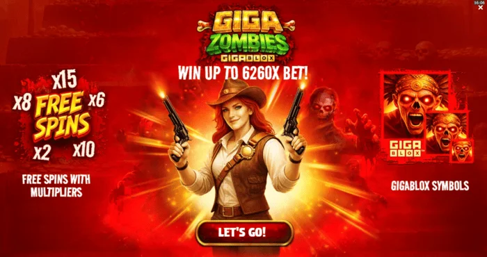 Giga Zombies - glavni meni sa izborom uloga